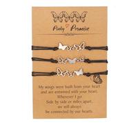 RINTOLER Best Friendship Bracelets for 2 3 4 5 Pinky Promise BFF Bracelet Sun/Moon/Sunflower/Cross/Heart/Compass Best Friends Matching Bracelet for Women Men., adjustable, Metal, no gemstone