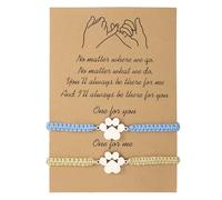 RINTOLER Best Friendship Bracelets for 2 3 4 5 Pinky Promise BFF Bracelet Sun/Moon/Sunflower/Cross/Heart/Compass Best Friends Matching Bracelet for Women Men., adjustable, Metal, no gemstone
