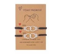RINTOLER Best Friendship Bracelets for 2 3 4 5 Pinky Promise BFF Bracelet Sun/Moon/Sunflower/Cross/Heart/Compass Best Friends Matching Bracelet for Women Men., adjustable, Metal, no gemstone