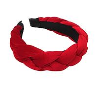 RINVEE Headbands for Women Velvet Braided Headbands Fashion Hairband Criss Cross Hair Accessories, Red