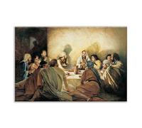 RINWUNS Christian Canvas Wall Art Last Supper Artwork Jesus and Disciples Wall Picture Giclee Painting Modern Canvas Prints Decor For Living Room Bedroom Unframed 1PC 16x24inch (Only Canvas)