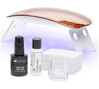 14 Day Gel Polish Nails LED Lamp Kit, with Base Top Coat, 60 Second Cure LED Lamp, Basic Manicure Tools, Nails Salon Set Gifts for Women, 14 Day Wear, Salon-Quality Nails