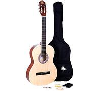 Rio 39'' 4/4 Full Size Acoustic Nylon Classical String Guitar Package Pack - New (Natural)