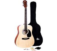 Rio 41'' Full Size 4/4 Acoustic Guitar Dreadnought Steel String Beginner Guitar Package Pack - New (Natural)