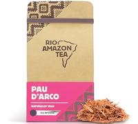Rio Amazon Pau D’Arco Herbal Tea - 40 Unbleached Tea Bags of 100% Natural Lapacho Bark - Caffeine-Free Detox Infusion for Immunity, Anti-Inflammatory Support & Wellness - Non-GMO, Additive-Free