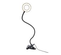 Rio LED Ring Light, Beauty Desk Lamp with Clamp, Nail & Beauty Treatment Lamp. USB Powered - 3 Light Settings