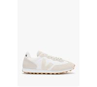 Rio Branco White Pierre Natural Suede & Mesh Trainers - White Suede / 36