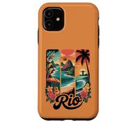 Rio Brazil, Cute Tropical Parrots, Cable Cars, Sunset Beach Case for iPhone 11