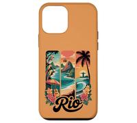 Rio Brazil, Cute Tropical Parrots, Cable Cars, Sunset Beach Case for iPhone 12 mini
