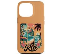 Rio Brazil, Cute Tropical Parrots, Cable Cars, Sunset Beach Case for iPhone 13 Pro