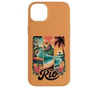 Rio Brazil, Cute Tropical Parrots, Cable Cars, Sunset Beach Case for iPhone 14 Plus