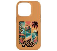 Rio Brazil, Cute Tropical Parrots, Cable Cars, Sunset Beach Case for iPhone 14 Pro