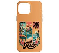 Rio Brazil, Cute Tropical Parrots, Cable Cars, Sunset Beach Case for iPhone 16 Pro Max