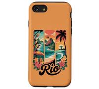 Rio Brazil, Cute Tropical Parrots, Cable Cars, Sunset Beach Case for iPhone SE (2020) / 7/8