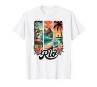 Rio Brazil, Cute Tropical Parrots, Cable Cars, Sunset Beach T-Shirt