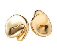 Rio Button Earrings Gold one size