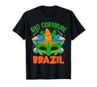 Rio Carnival Brazilian Festival Mask Circus Brazil T-Shirt