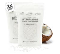 Rio Go Smooth Hard Wax Beads - 1000g, Stripless Depilatory Waxing, No Strip Needed, Full Body, Face & Bikini Line Stripless Beads, Rosin Free - Coconut (2 x 500g)