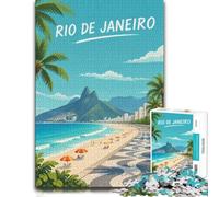 Rio De Janeiro 1 Puzzle for Adults 1000pcs (52x38cm) | For a break from screens: Adult jigsaw puzzle with 1000 pieces fits naturally into relaxed home leisure.