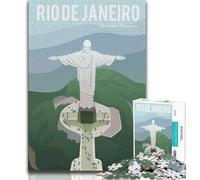 Rio De Janeiro 1000 Piece Jigsaw Puzzles for Adults Gifts,Family Game Stress Reliever Difficult Challenge Great Gifts And Toys 75x50cm