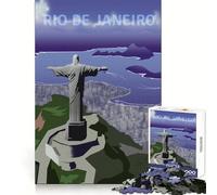 Rio De Janeiro 1000 Pieces Jigsaw Puzzles for Teenagers Memory Training Peaceful Recreation Flawless Cut Nice Gift size 38x26cm