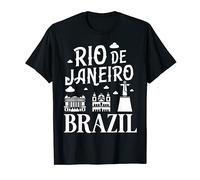Rio de Janeiro Brazil City Skyline Map T-Shirt