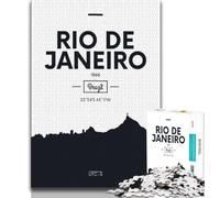 Rio De Janeiro Brazil Jigsaw Puzzles for Adults 1000 Piece,Learning Educational Toys Family Games Gifts for Friends And Family 38x26cm