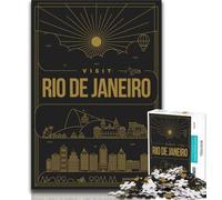 Rio De Janeiro Brazil Jigsaw Puzzles for Teenagers 1000 Piece Puzzle,Challenging To Complete But Fun And Humorous Birthday Present,Gifts,Wall Art 38x26cm