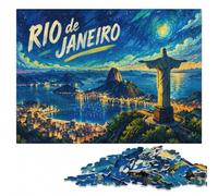 Rio de Janeiro Brazil Starry Night Jigsaw Puzzle for Adults, 1000 Pieces