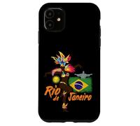 Rio de Janeiro Brazil Vintage Samba Dancer and Flag Case for iPhone 11