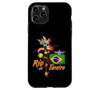 Rio de Janeiro Brazil Vintage Samba Dancer and Flag Case for iPhone 11 Pro