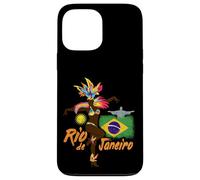 Rio de Janeiro Brazil Vintage Samba Dancer and Flag Case for iPhone 13 Pro Max
