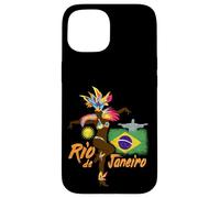 Rio de Janeiro Brazil Vintage Samba Dancer and Flag Case for iPhone 15