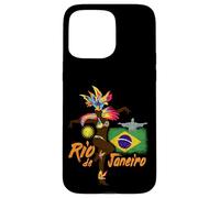 Rio de Janeiro Brazil Vintage Samba Dancer and Flag Case for iPhone 15 Pro Max