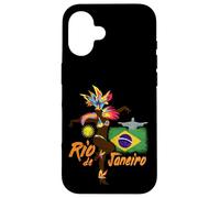 Rio de Janeiro Brazil Vintage Samba Dancer and Flag Case for iPhone 16