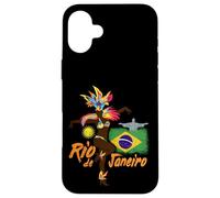 Rio de Janeiro Brazil Vintage Samba Dancer and Flag Case for iPhone 16 Plus