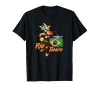 Rio de Janeiro Brazil Vintage Samba Dancer and Flag T-Shirt