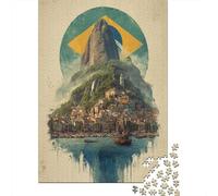 Rio De Janeiro Cityscape 1000 Piece Jigsaw, Holiday Puzzle Gift, 38x26cm/1000pcs