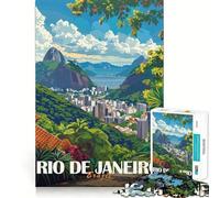 Rio De Janeiro Cityscape 1000 Piece Jigsaw Puzzles for Teenagers Jigsaw Wise Think Toy Relax Time Clear Cut Festival Gift (38x26cm)