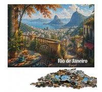 Rio de Janeiro Cityscape with Christ the Rede Jigsaw Puzzle, None Pieces | A flexible puzzle activity - a practical indoor pastime on quiet evenings.