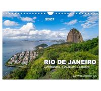 RIO DE JANEIRO Contrastes. Couleurs. Lumière. (Calendrier mural 2027 DIN A4 vertical), CALVENDO calendrier mensuel: Découvrez la beauté de Rio de ... vibrantes et la lumière magique du Brésil.