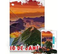 Rio De Janeiro Jigsaw Puzzles 1000 Piece for Adults Smart Reason Toy Casual Fun Smooth Edge Wall Art Decor (50x75cm)