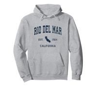 Rio del Mar California CA Vintage Athletic Navy Sports Desig Pullover Hoodie