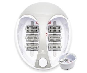 Rio Delux Foot Spa Bath Massager with HydroJets, Heat, Bubbles, Vibration, Aromatherapy Diffuser, 6 Rollers, Temperature Control, Infrared Relief, fits All Foot Sizes (White)