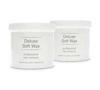 Rio Deluxe Soft Creme Wax for All Skin Types, Wax Heater Friendly, Whole Body Hair Removal, Suitable For All Skin Types, Professional At-Home Waxing Effective For Stubborn & Coarse Hair Removal - x2