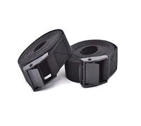 RIO Direct Ratchet Tie Down Straps, Heavy Duty Lashing Straps Adjustable Cam Buckle Tensioning Belts for Motorcycle, Cargo, Trucks,Trailer,Luggage- 3M x 25mm Black 2 Pack