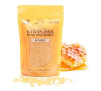Rio Go Smooth Hard Wax Beads 500g, Stripless Depilatory Waxing, No Strip Needed, Full Body, Face & Bikini Line Stripless Beads, Rosin Free - Honey