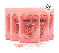 Rio Go Smooth Stripless Hard Wax Beads 5 x 100g Rose