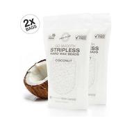 Rio Go Smooth Hard Wax Beads - 1000g, Stripless Depilatory Waxing, No Strip Needed, Full Body, Face & Bikini Line Stripless Beads, Rosin Free - Coconut (2 x 500g)
