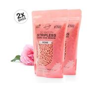 Rio Go Smooth Hard Wax Beads - 1000g, Stripless Depilatory Waxing, No Strip Needed, Full Body, Face & Bikini Line Stripless Beads, Rosin Free - Rose (2x 500g)